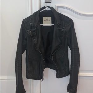 Hollister Black Leather Jacket